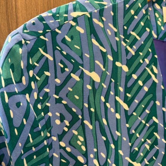 Anne Crimmins Umi Collection Silk Jacket Blazer Long Open Front size 12 Artsy - Picture 3 of 11